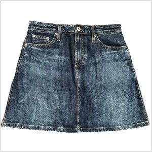 AG Adriano Goldschmied Women's The ALI A-Line Jean Skirt 28 Reg Faded Blue Denim